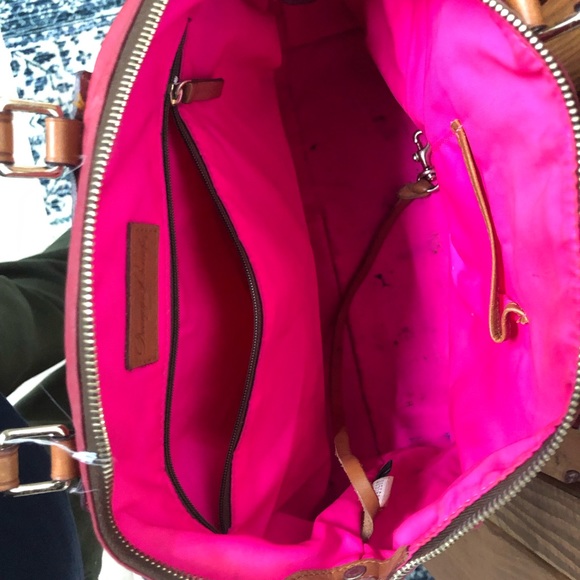 Dooney & Bourke red with leather purse - Picture 10 of 12